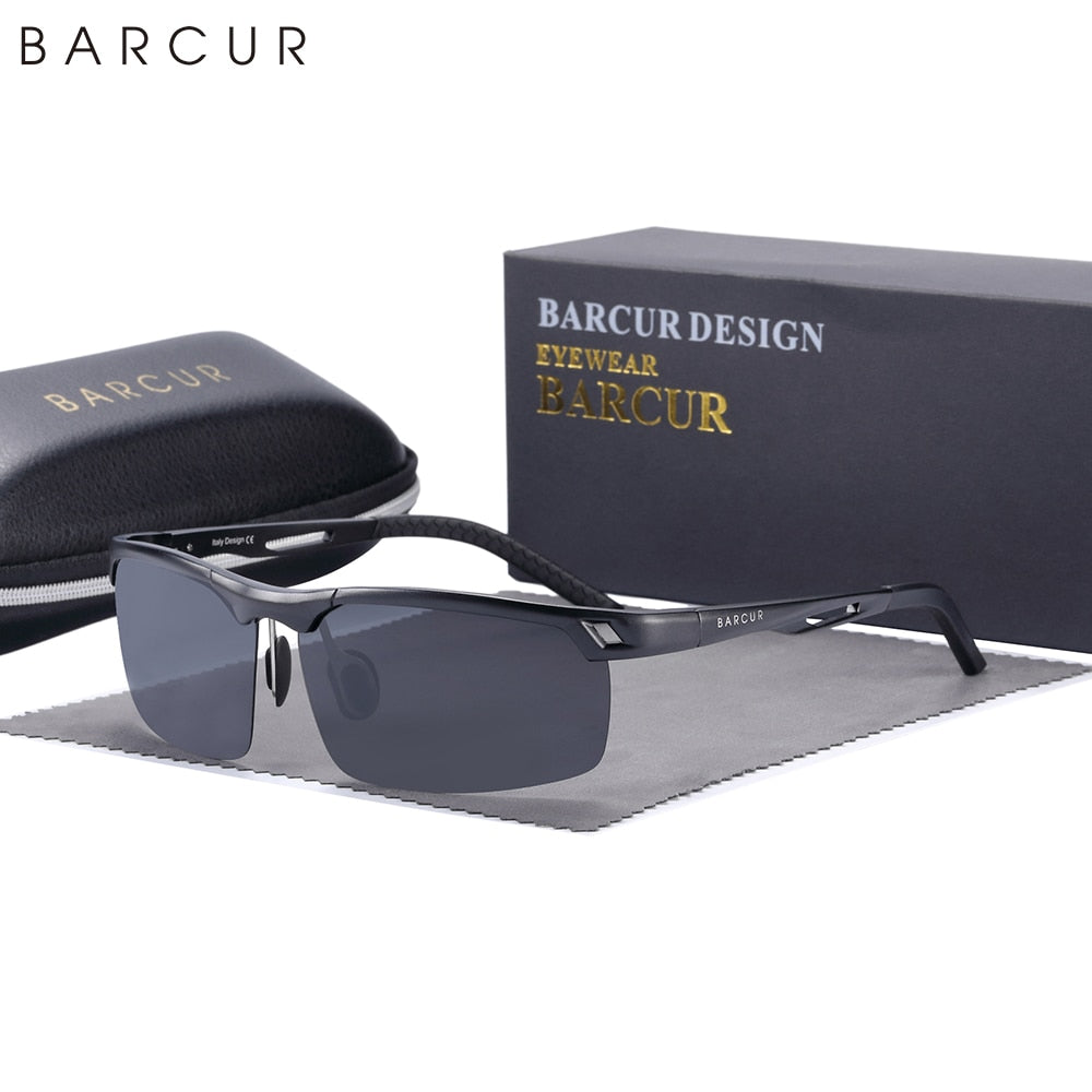 BARCUR Original Aluminium Mens Sunglasses Polarized UVA&B Protection Light Weight Sun Glasses for Man Women Sports Eyewear - KiwisLove