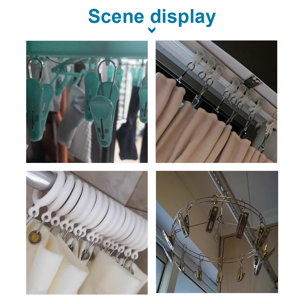 10/20pcs Stainless Steel Snap Spring Clip Hooks Rings Buckle Metal Spring Hooks for Key Chain Lanyards Zipper Hanging DIY - KiwisLove