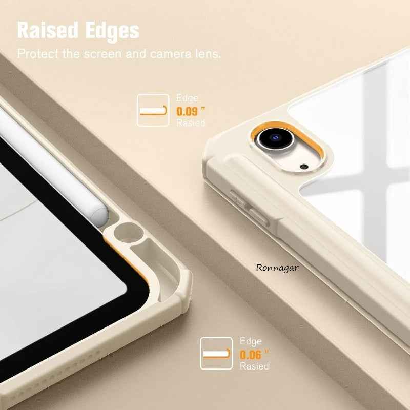 Case for iPad (A16) 11th/10th Gen (2025/2022) Air11 13 M2 M3 2024 Pro11 13 M4 9th 8 7 10.2 10.5 Air5 4 10.9 Auto Wake/Sleep Case