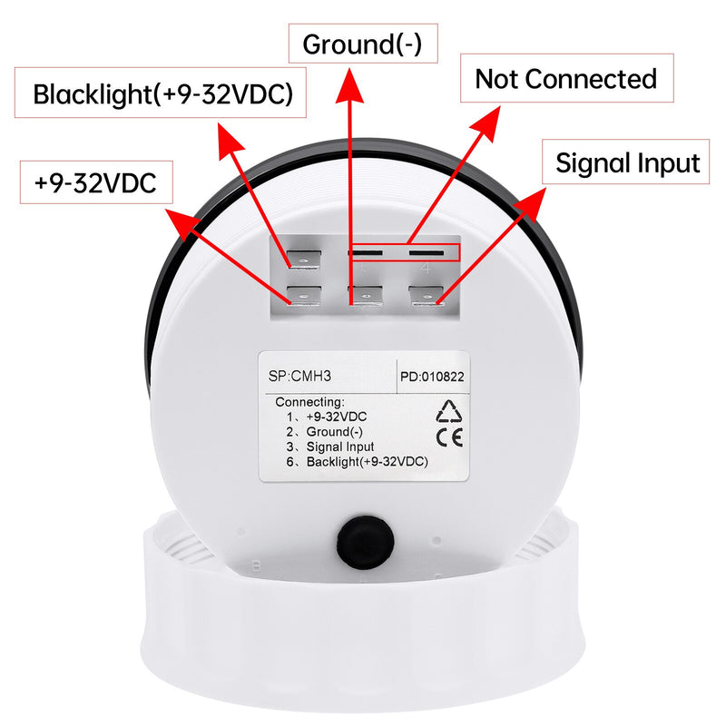 12V/24V 85mm Marine Tacho Meter Gauge LCD Digital Hourmeter Boat Tachometer 3000~8000RPM Toerenteller Hour Meter RPM Sensor - KiwisLove