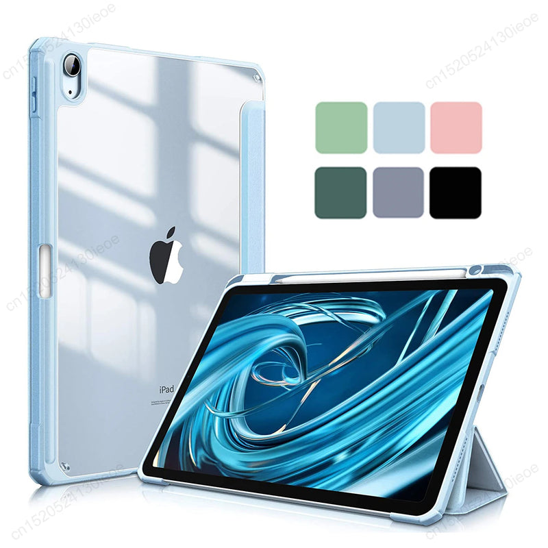 For iPad Case 10.2 9th 8th 7th 10 10th Generation Pro 11 13 2024 12.9 2022 Cover Pencil Holder Funda For iPad Air 5 4 10.9 Cases - KiwisLove