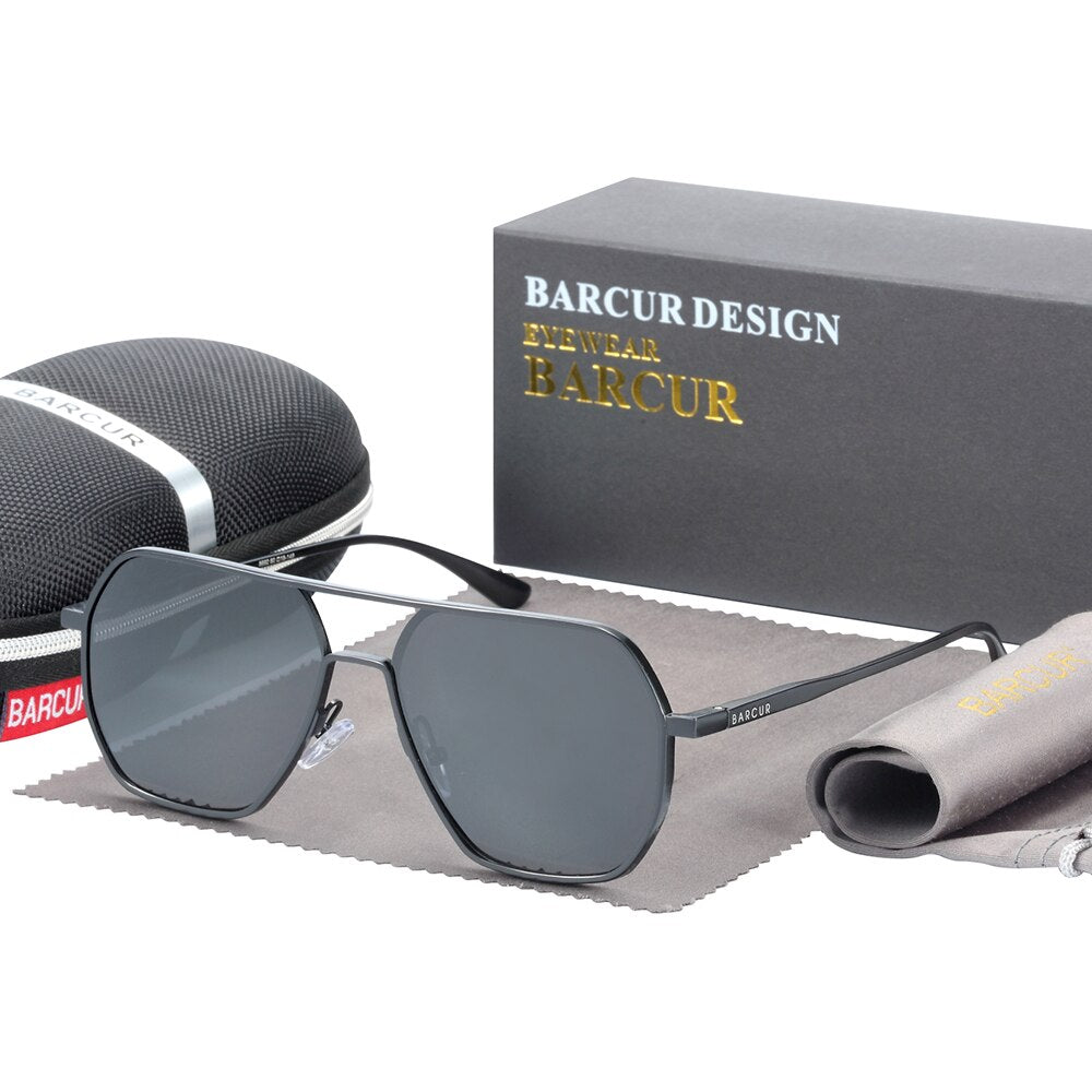 BARCUR Aluminium Magnesium Square  Minimalist  Sunglasses for Men Sun glasses for women oculos - KiwisLove
