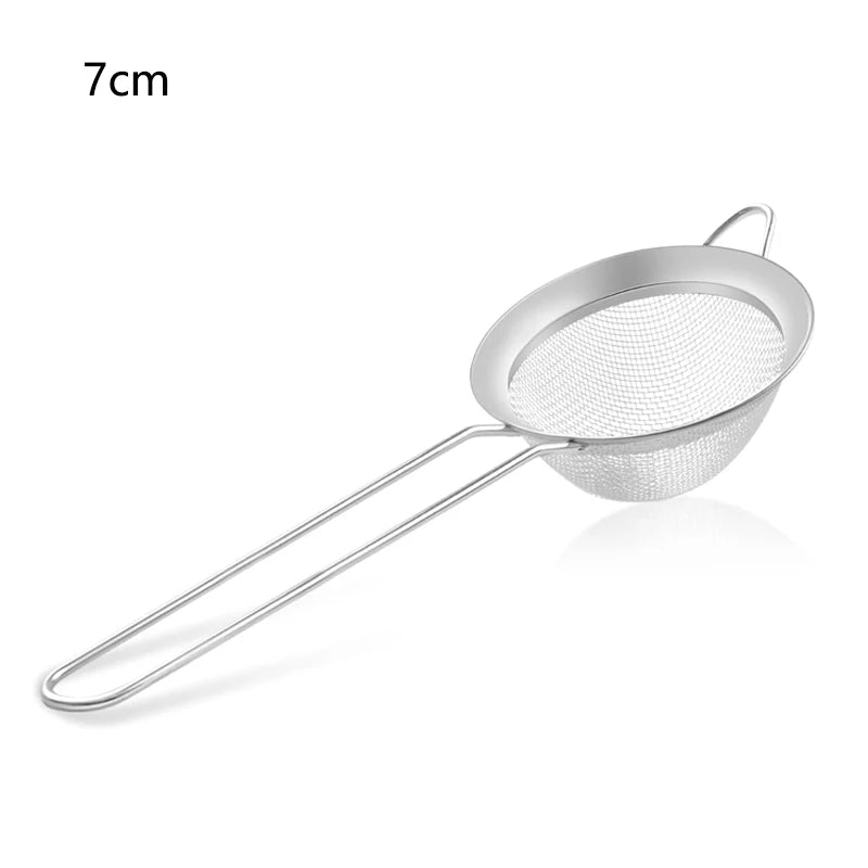 Fine Mesh Stainless Steel Strainer Sieve Juice Egg Filter Colanders Coffee Tea Vegtables Filtering Food Kitchen Accessories