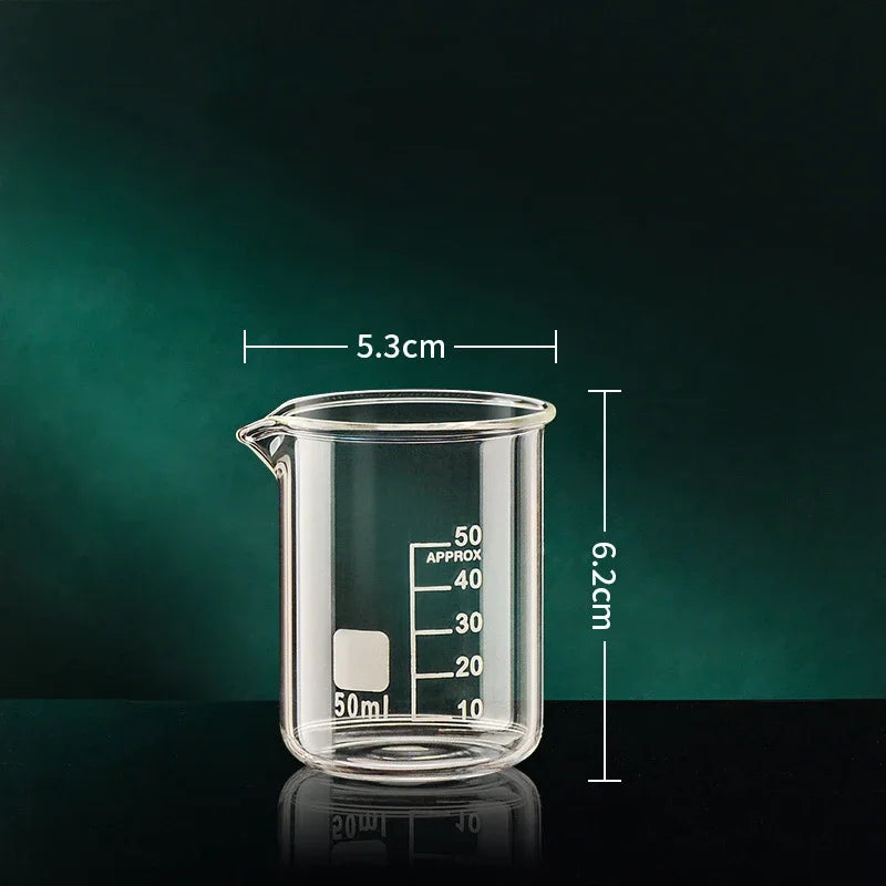 Transparent High Borosilicate Glass Measuring Cup Clear Scale Cup Laboratory Beaker Kitchen Tool Baking Measuring Cups 50-1000ml - KiwisLove