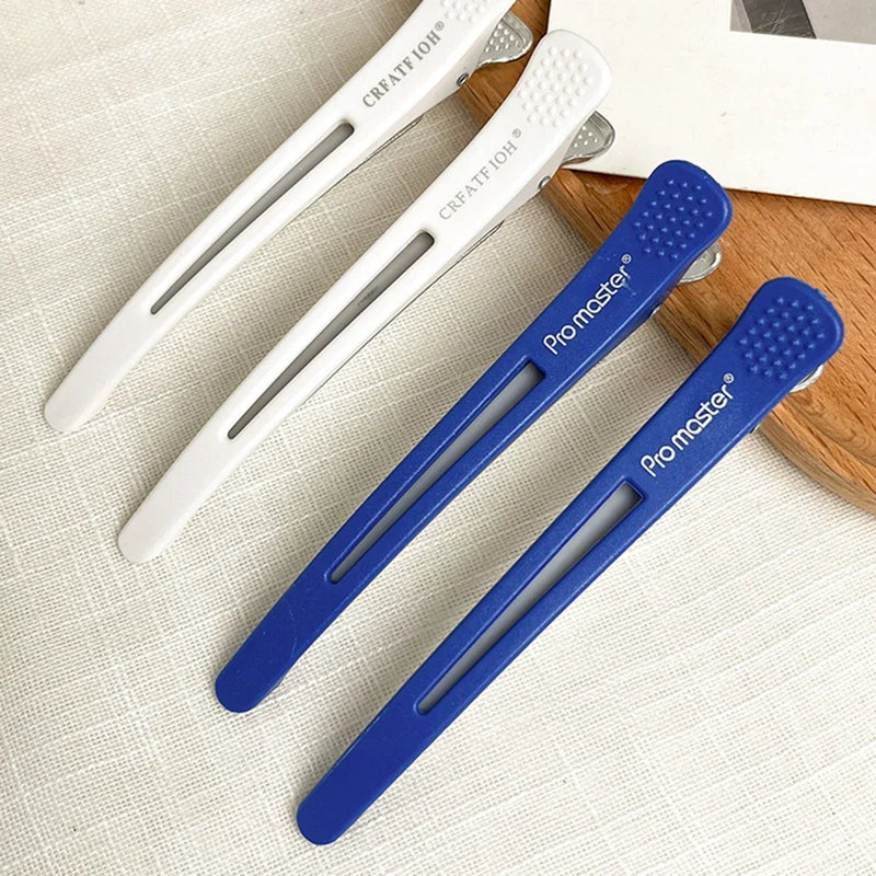 6Pcs Professional Hairdressing Salon Hairpins Black Plastic Single Prong DIY Alligator Hair Clip Hair Care Styling Tools