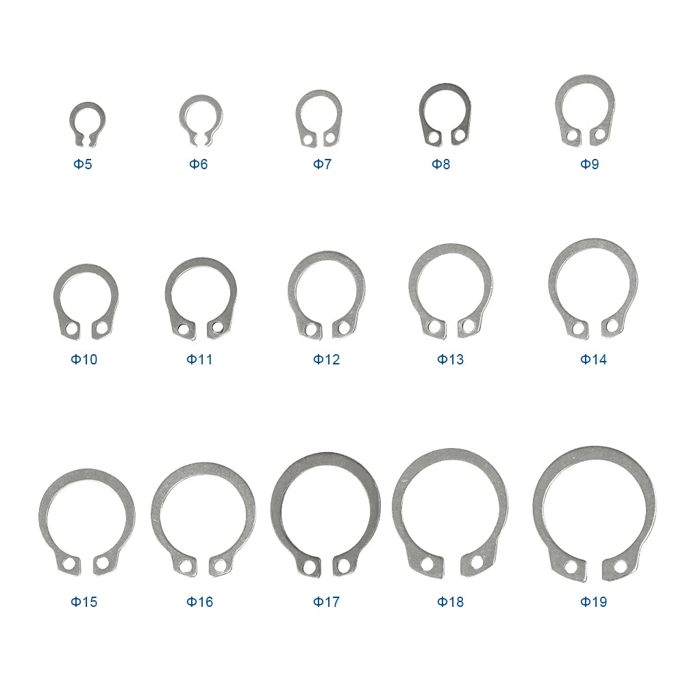 NINDEJIN  C type external circlip retaining rings for shaft stainless steel carbon steel circlip snap rings DIN471 - KiwisLove