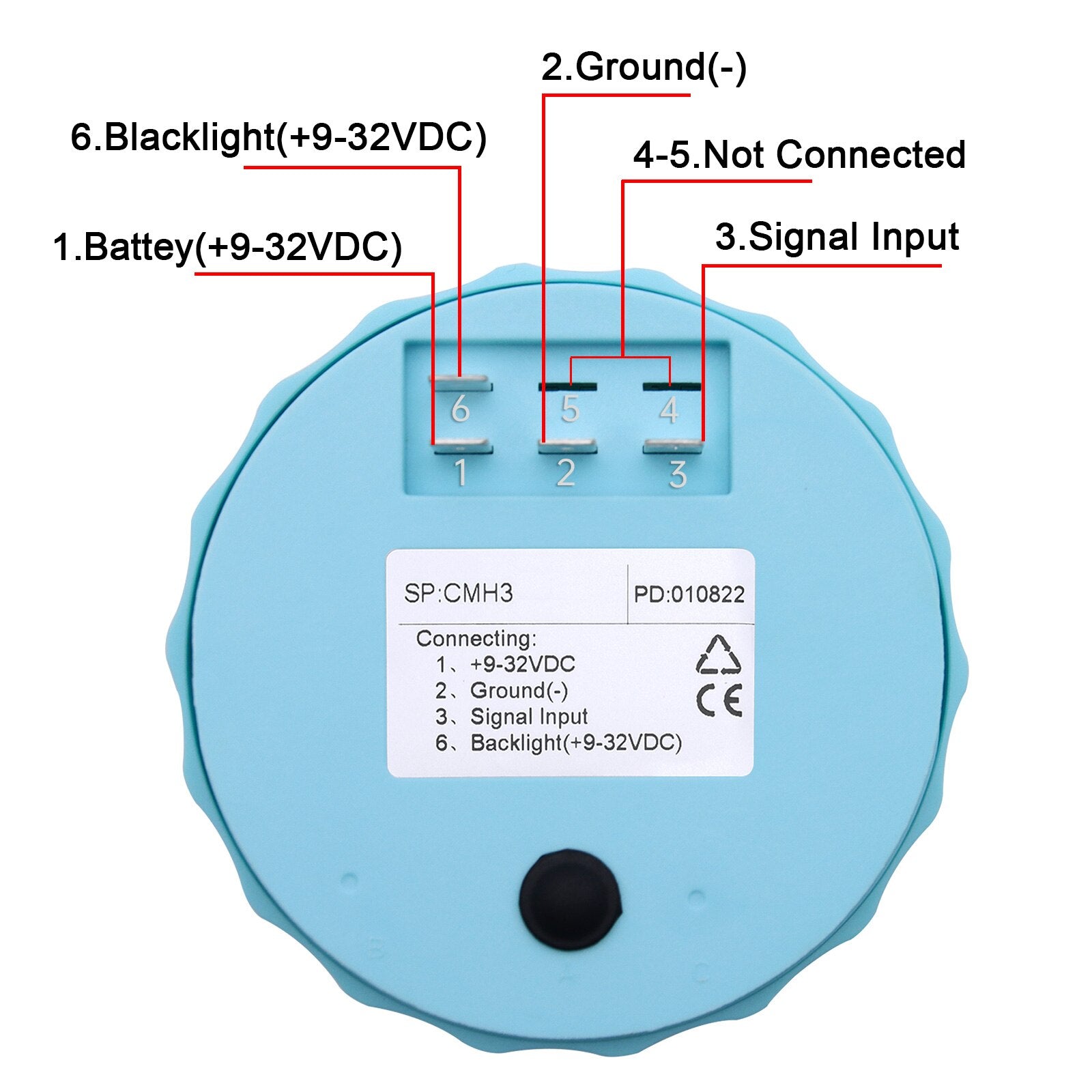 6K 6000RPM 85MM Boat Tachometer for Diesel Gasoline Car Boat rpm Meter Gauge with LCD Hourmeter Red Backlight 9~32V - KiwisLove