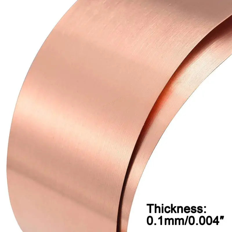 1pcs Copper plate roll 0.01-1mm thick x7mm-300mm wide Copper Foil plate 99.9% Pure Copper Cu Metal Sheet Foil Length:100-1000mm