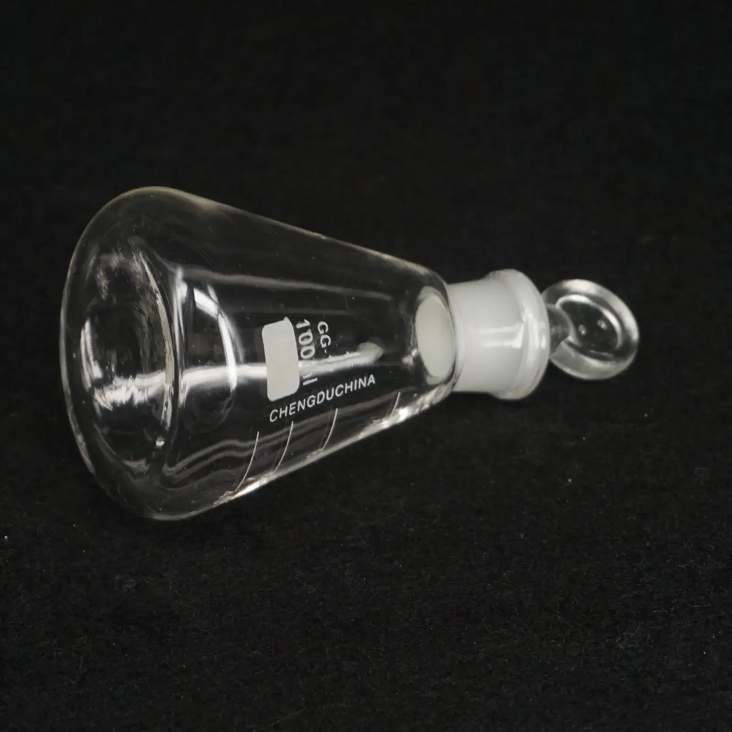100ml Lab Borosilicate Glass Erlenmeyer Conical Flask with Ground-in Stopper - KiwisLove
