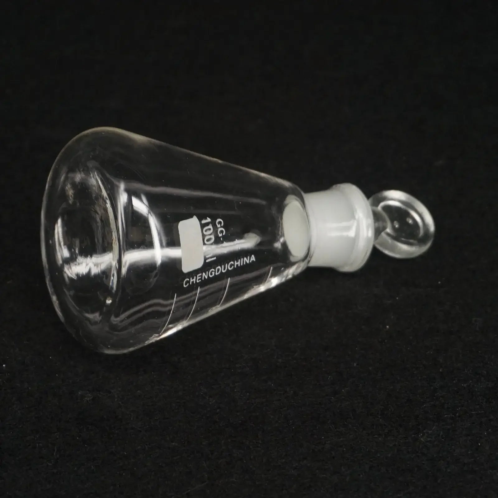 100ml Lab Borosilicate Glass Erlenmeyer Conical Flask with Ground-in Stopper - KiwisLove