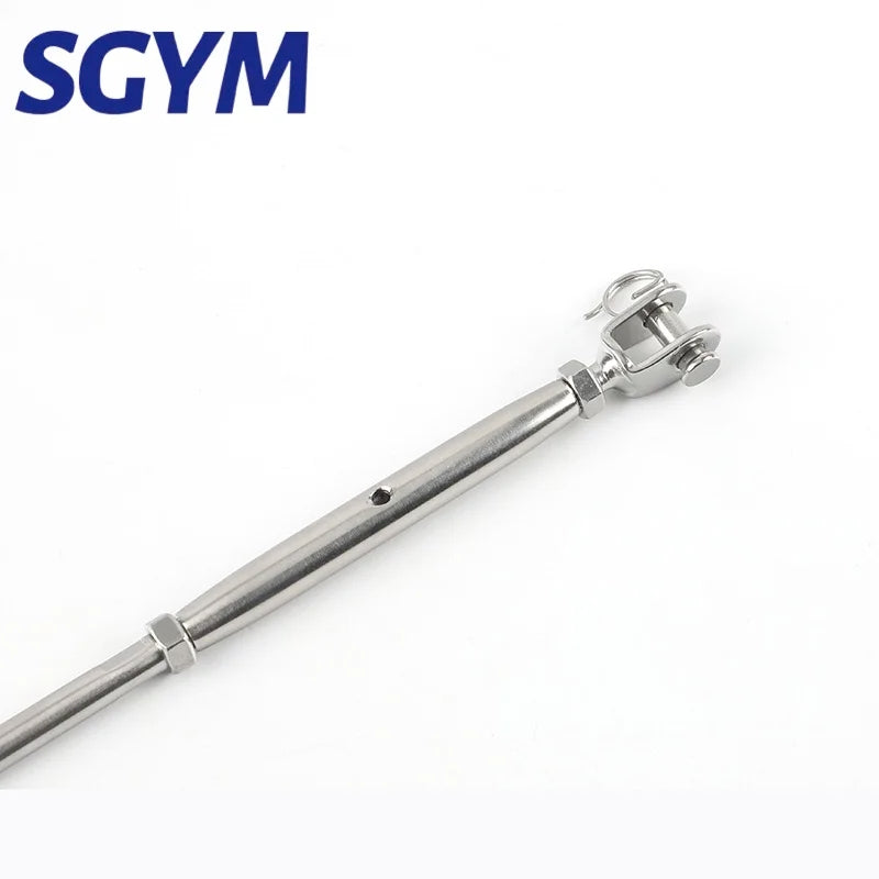 5/12pcs 316 Stainless Steel Cable Railing Kit Jaw Swage Stud Turnbuckle Fork Terminal For 1/8‘’ 3mm Wire Rope