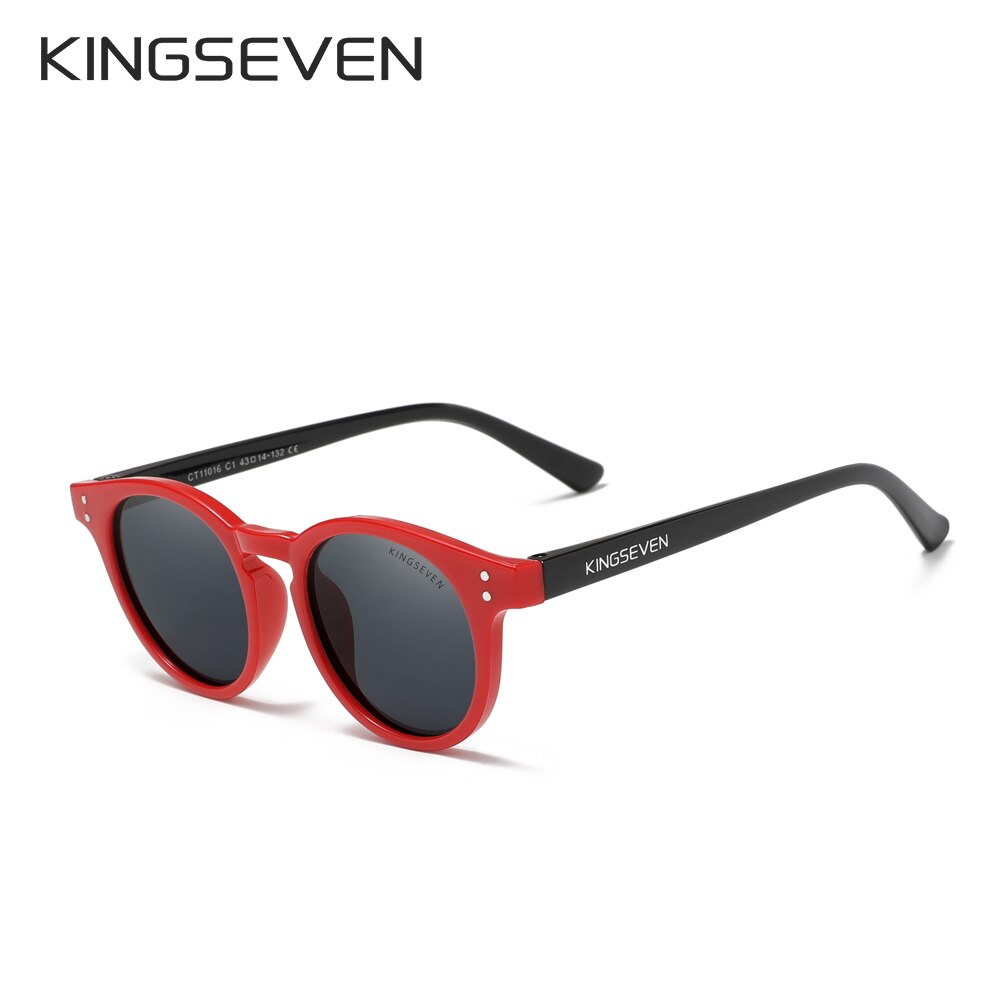 KINGSEVEN Round Polarized Kids Sunglasses Children Sun Glasses Fashion Boys Girls Shades Eyewear UV400 - KiwisLove