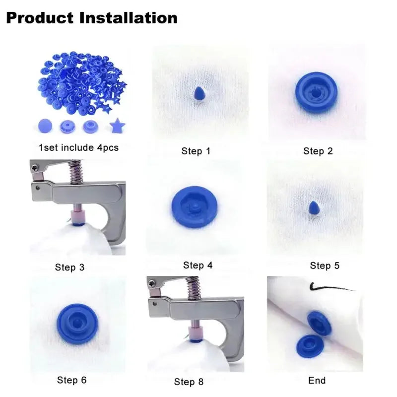 25-100sets Star Shape T5 Plastic Snap Buttons For Clothing DIY Garment Press Stud Fasteners Used to diapers/Bibs/Bags/Folder/