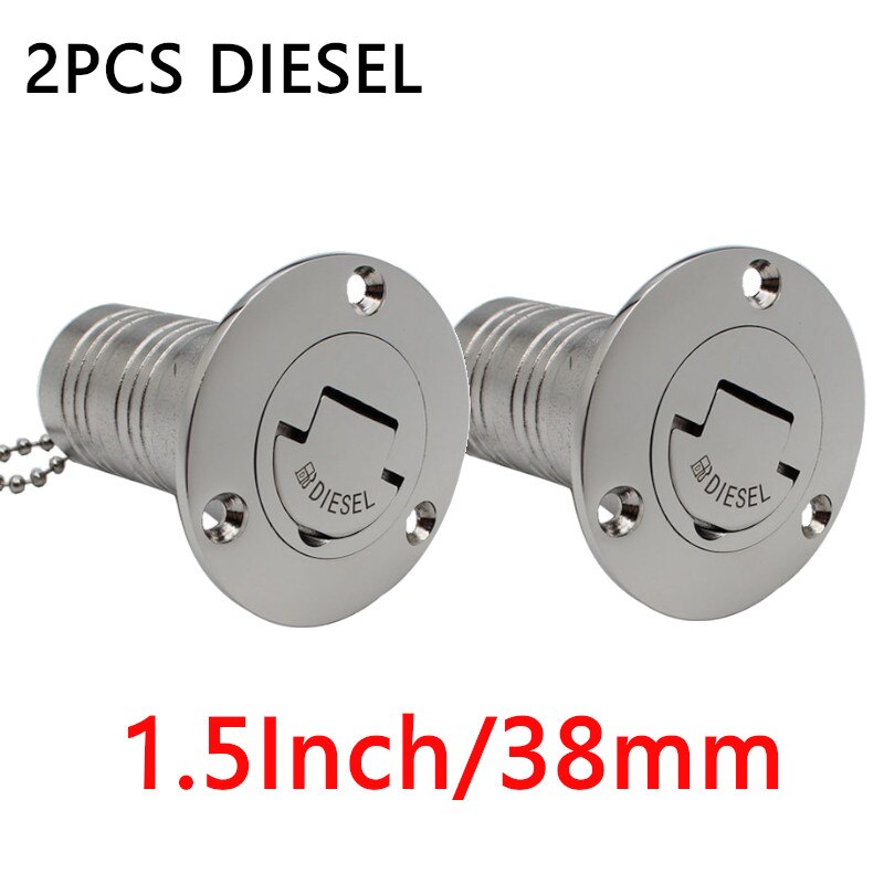 HD 38mm 50mm 2Inch Deck Filler 316 Stainless Steel DIESEL WASTE FUEL WATER WASTE Keyless Cap Marine Boat Accessories 1/2 PCS - KiwisLove