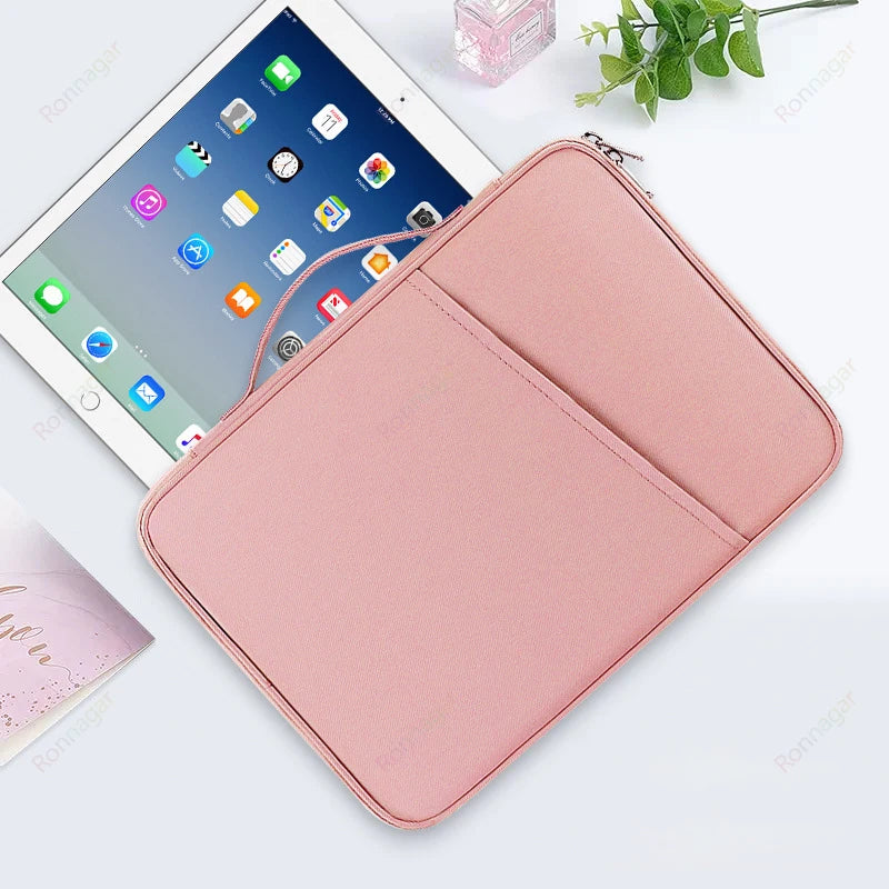 Tablet Sleeve Bag Case Fits 2024 iPad Pro 13 M4 12 9 Pro11 M1 M2 Air 4 5 Air6 10th Bag Samsung Lenovo Xiaomi Redmi Huawei Tablet