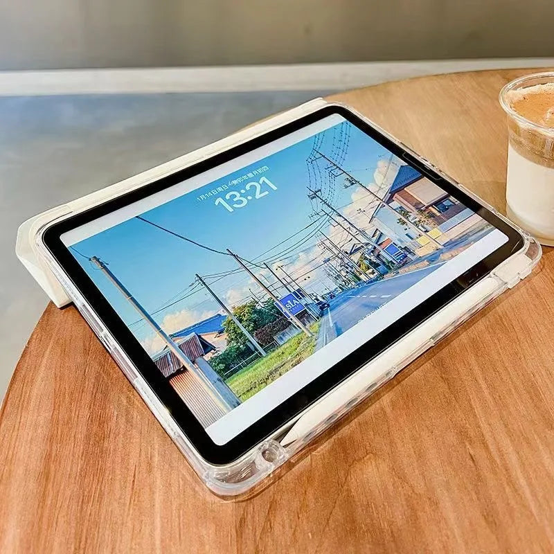 For iPad Air 5 Air 6 A16 11th M3 iPad Pro 11 12.9 13 10 Gen 10.5 10.2 9th 8th 6th 5th 9.7" Mini 7 6 Smart Case with Pen Holder - KiwisLove