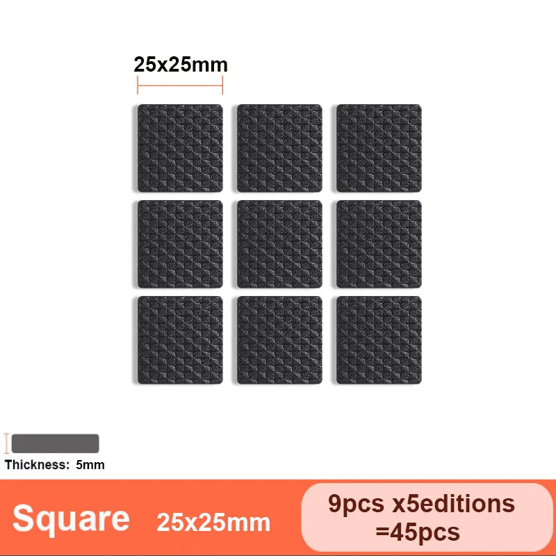 Table Leg Protectors, Anti-Scratch Leg Pads, Rubber Anti slip Chair Leg Pads, Silent Stickers, Furniture Accessories