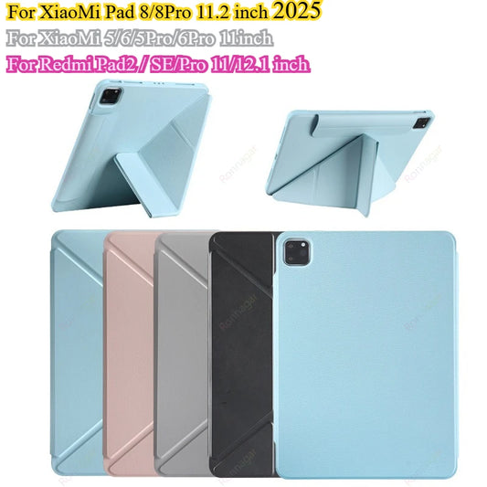 Y folding Funda for Xiaomi Mi Pad 8 11.2 Case 2025 for XiaoMI 6 5 11inch for Redmi Pad 2  SE 11 12.1 Auto Wake/Sleep Stand Cover