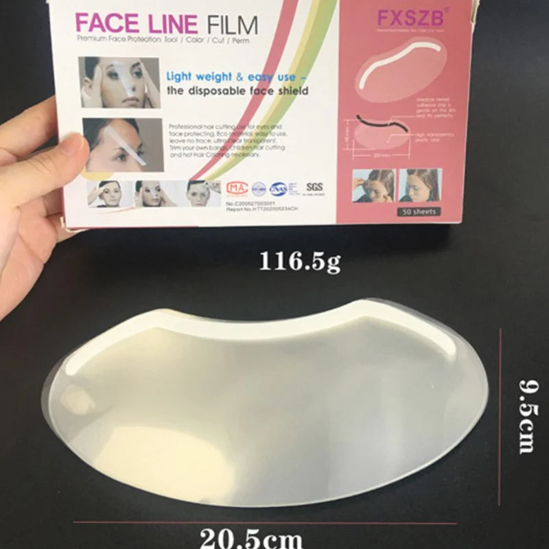 50pcs Disposable Hairdressing Eye Mask Transparent Eye Shield Kit Dye Perm Face Cover Bangs Protection Guard Mask