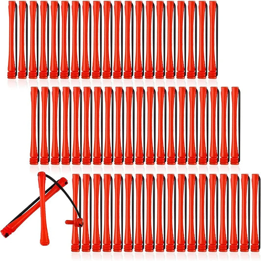 60 Pieces Of Perm Curling Rods Curling Irons Plastic Cold Wave Rods Perming Rods Curling Irons Hair Styling Tools 0.2 Inch Red - KiwisLove