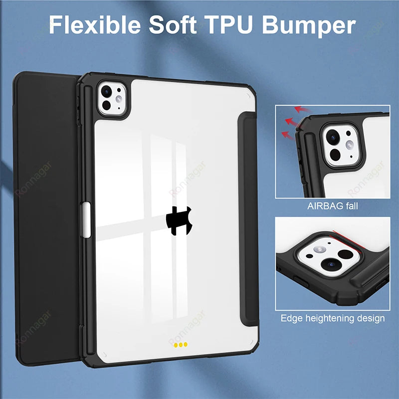 Smart Case for iPad Air 11 inch M2 M3 2025 2024 A16 11th Air 5th 4th Gen Pro11 13 M4 M2 Air 13 M2 M3 iPad 10th 9th 8 7 10.2 10.5 - KiwisLove