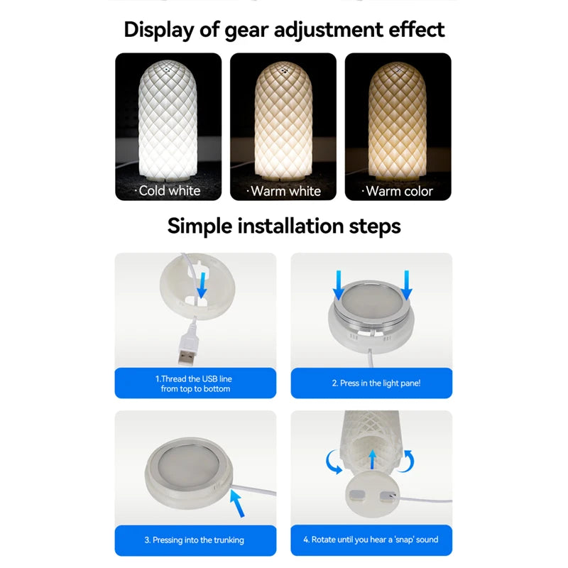 For Bambu Lab Led Lamp Kit Adjustable Light Kit Led Light Parts Hardware DIY Model white /cold/warm light Without Lamp shell 001
