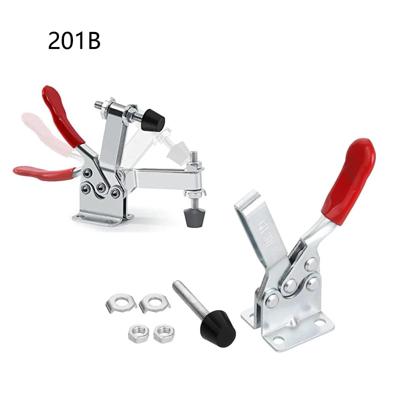 1/2/4pcs/set Red Toggle Clamp GH-201B 100kg Quick Release Tool Horizontal Clamps Hand New Heavy Duty Tooling Accessory