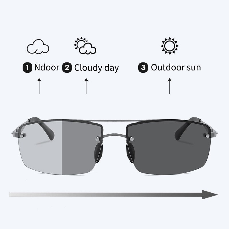 Sunglasses Sports Photochromic Gradient Men Day Night Vision For Driving Polarized Nylon Lens Outdoor UV400 Sun Glasses 1901 - KiwisLove