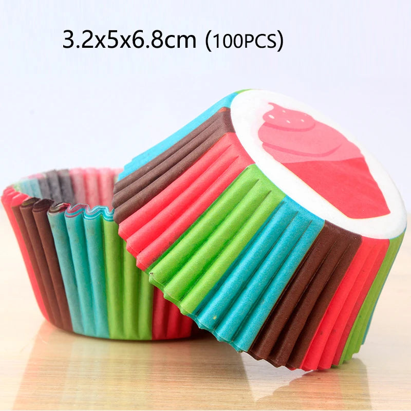 100-1000Pcs Muffin Cupcake Paper Cups Cupcake Liner Baking Muffin Box Cup Case Party Tray Cake Decorating Tools
