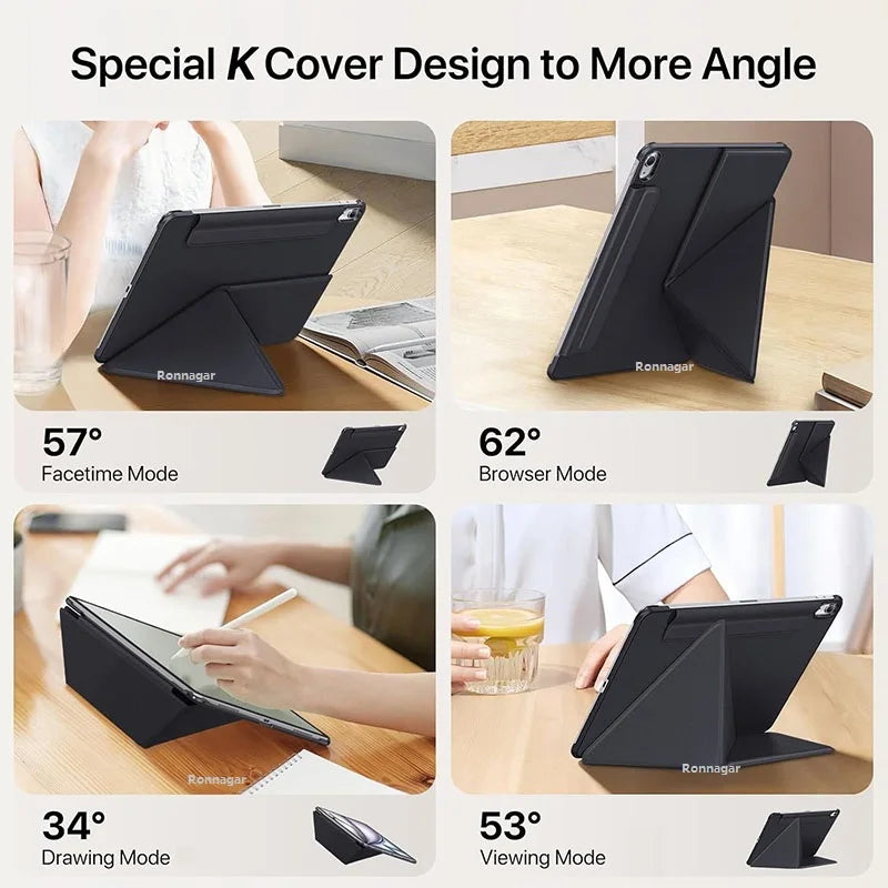 For iPad A16 11th 2025 Air11 13 inch M2 M3 Ipad Pro11 12.9 13 2024 M4 Magnet Detachable Cover Ipad Air4 5 6 7 10th Gen Capa