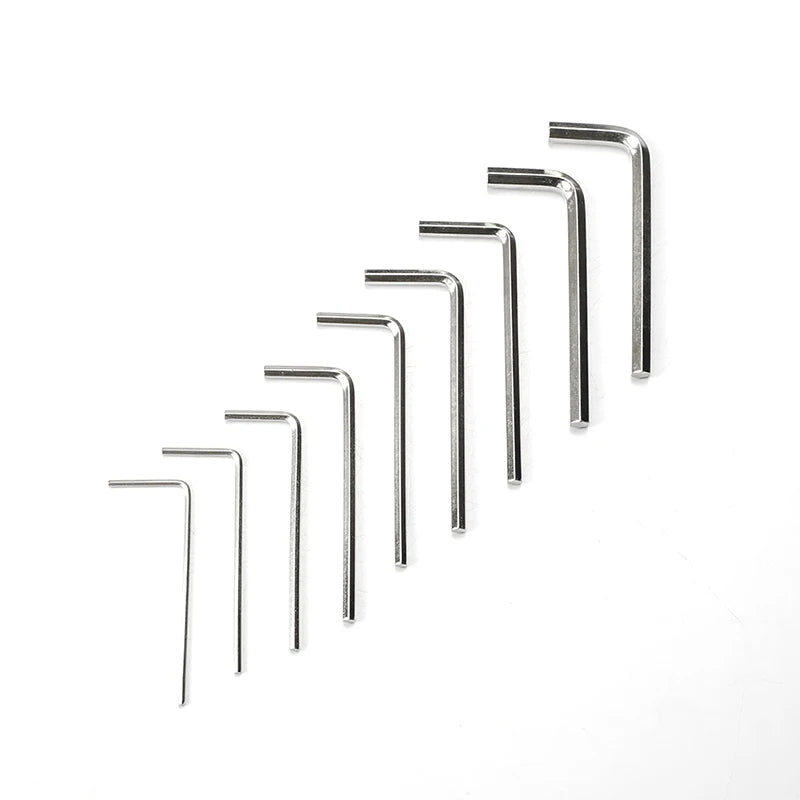 NINDEJIN  L shaped hex hexagon key allen wrench 0.9mm 1.5mm 2mm 2.5mm 3mm 4mm 5mm 6mm 8mm carbon steel allen key - KiwisLove