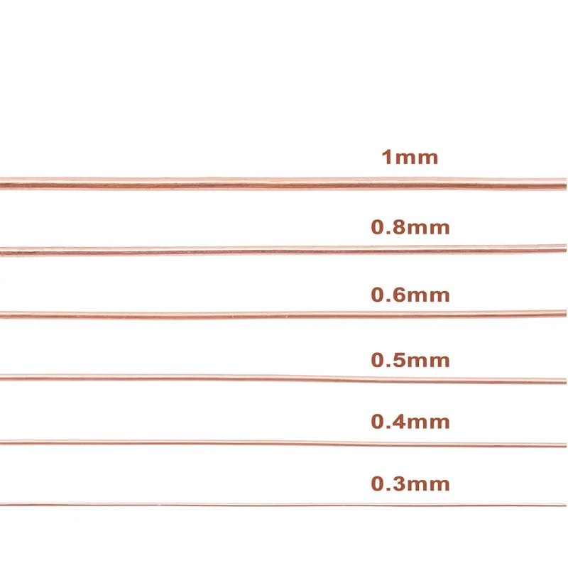 5/10M Pure Copper Wire T2 Copper Coil Conductive Copper Wire, Superfine Copper Wire, Line Bare 0.1 0.15 0.2 0.3 0.4 0.5 1.0~3mm