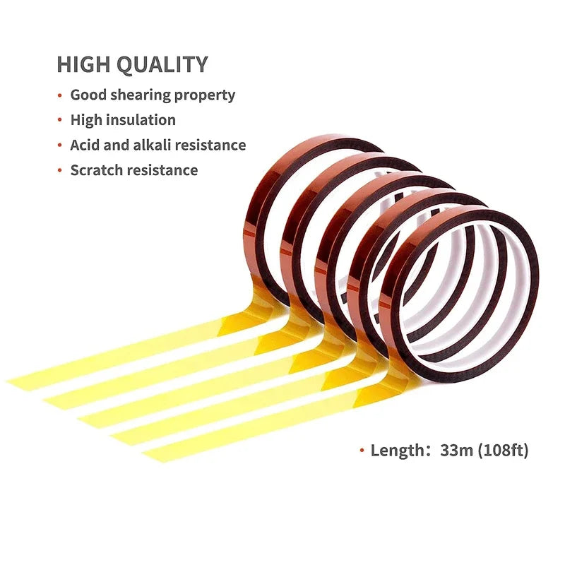 1pcs High Temperature Heat BGA Tape Thermal Insulation Tape Electronics Board Protection Polyimide Adhesive Insulating Tape