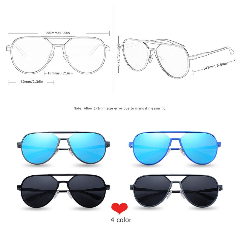 BARCUR  Oversize Aluminium Sunglasses Men Polarized Trending Styles Sun glasses Male Anti-Reflective oculos With Box Gift - KiwisLove