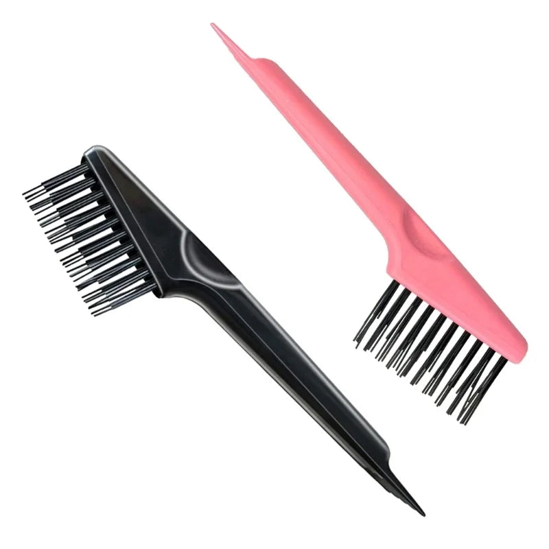 1Pc Comb Hair Brush Cleaner Remover Handle Embeded Hook Cleanup Removing Hair Dust Tool 2-in-1 Hair Brush Cleaning Tool - KiwisLove