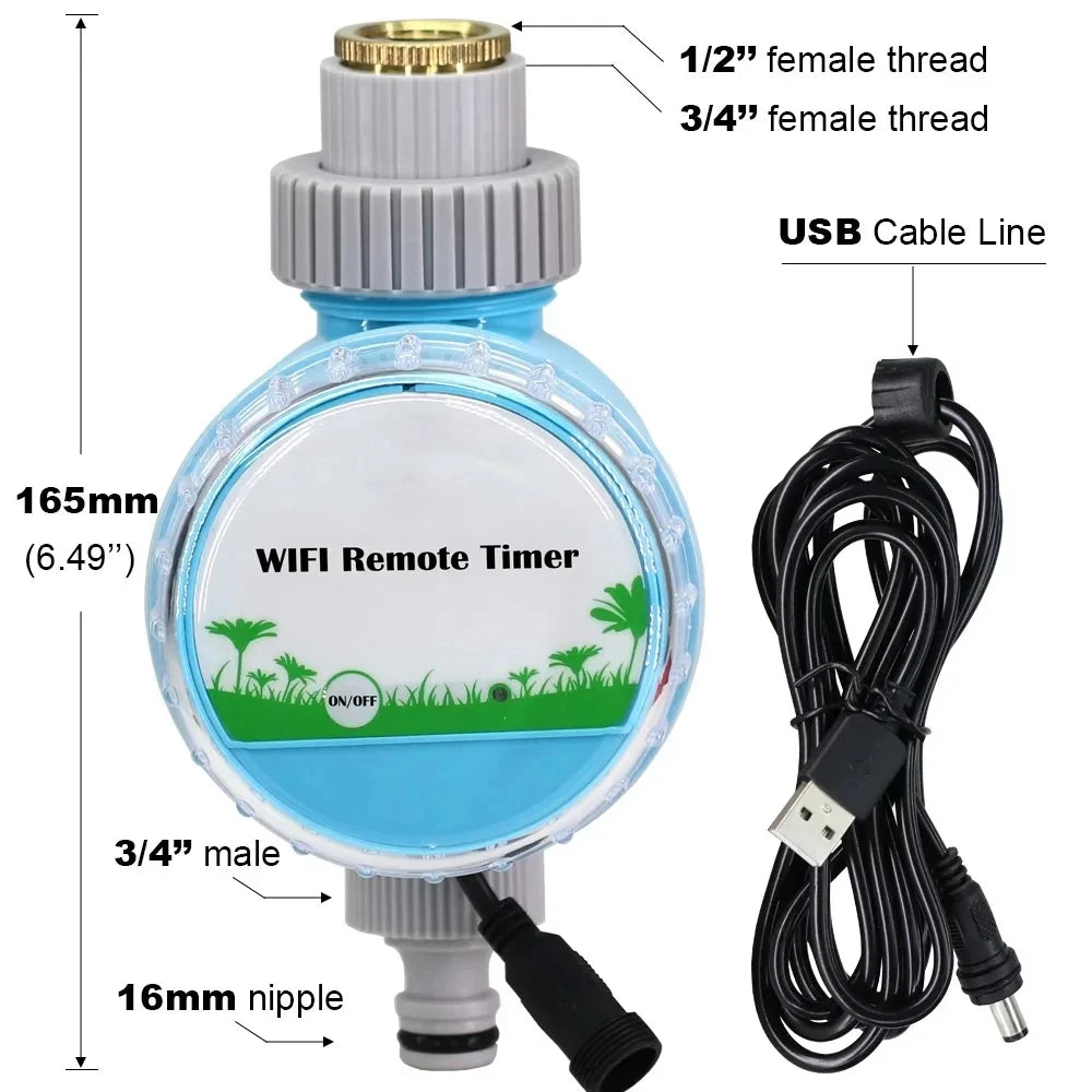 5-30M Adjustable Brass Atomizer Watering System Connected to 1/4" Hose Irrigation Greenhouse Smart Timer Plants Lawn watering