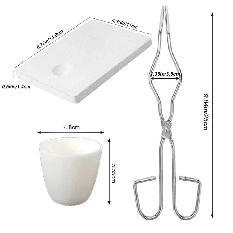 Quartz Melting Crucible Welding Melting Casting Kit Insulating Fire Brick Honeycomb Ceramic Soldering Board for Jewelry Making