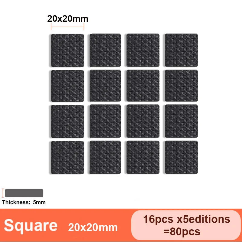 Table Leg Protectors, Anti-Scratch Leg Pads, Rubber Anti slip Chair Leg Pads, Silent Stickers, Furniture Accessories