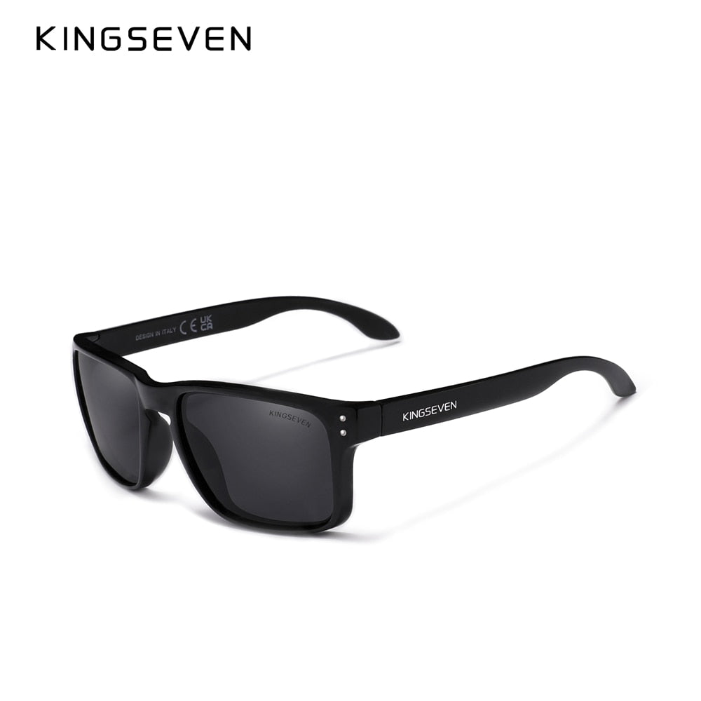 Genuine KINGSEVEN Brand Square Retro TR90 Polarized Sunglasses Women Men Carbon Fiber Pattern Design Outdoor Sports Eyewear - KiwisLove