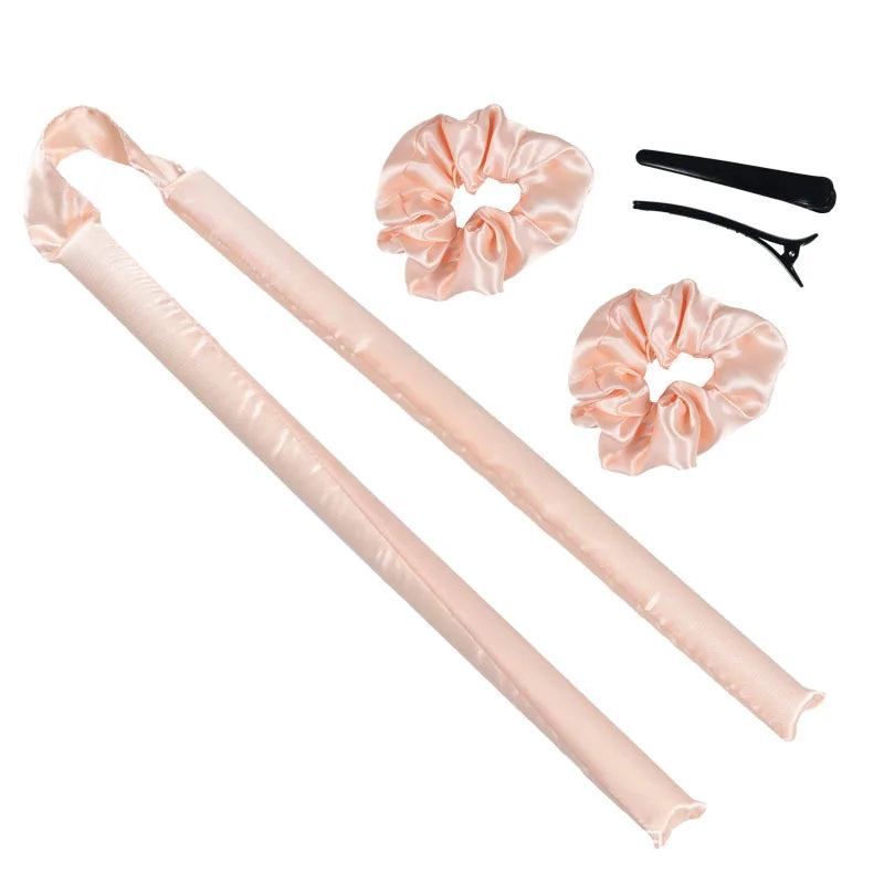 Heatless Curling Rod Headband No Heat Ribbon Hair Rollers Silk Curls Lazy Hair Curlers Sleeping Soft Headband Hair Styling Tools - KiwisLove