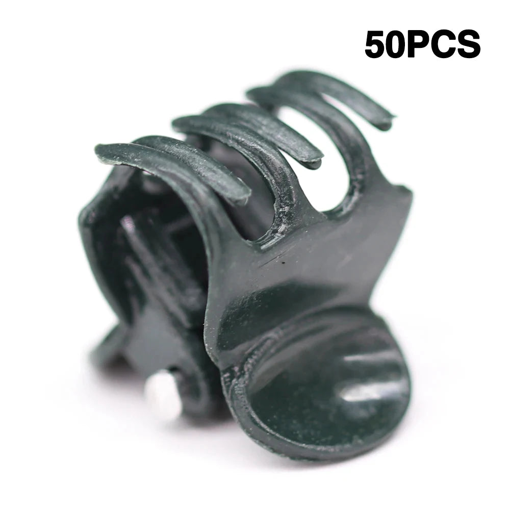 30/50PCS Transparent Garden Plant Clips Clear Plastic 6-Claw Orchid Clamp Flower Climbing Stem Butterfly Decorative  Support Too