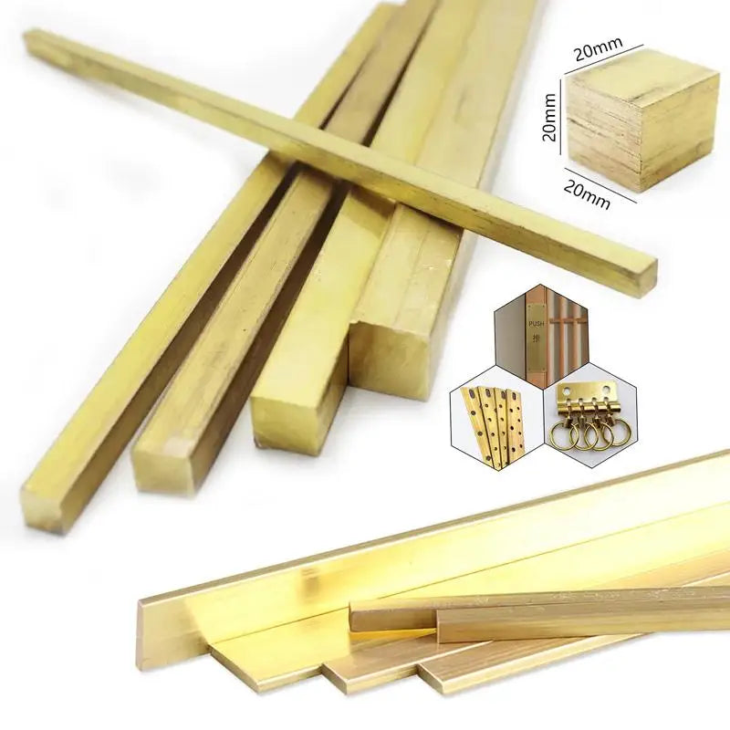 1pcs Brass Flat Bar Plate Strip/Brass Square Bars/Brass block,Length 200-250mm Brass Strip Thicknesses 2mm 4mm 6mm 8mm 10mm...