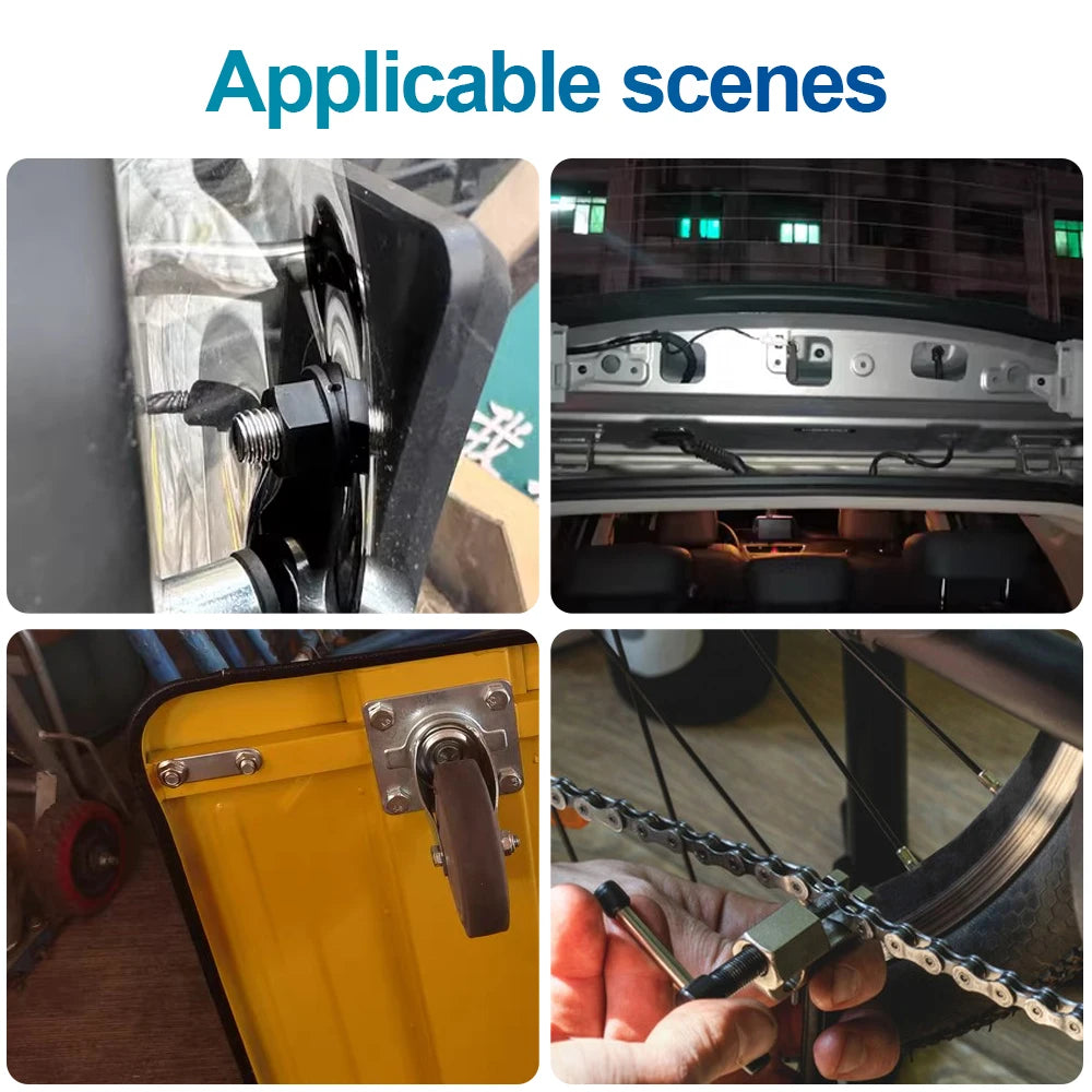 NINDEJIN 10/50pcs Plastic Nylon Insulation Hexagonal Flange Nut M3 M4 M5 M6 M8 M10 M12 Black Hex Flange Nut - KiwisLove