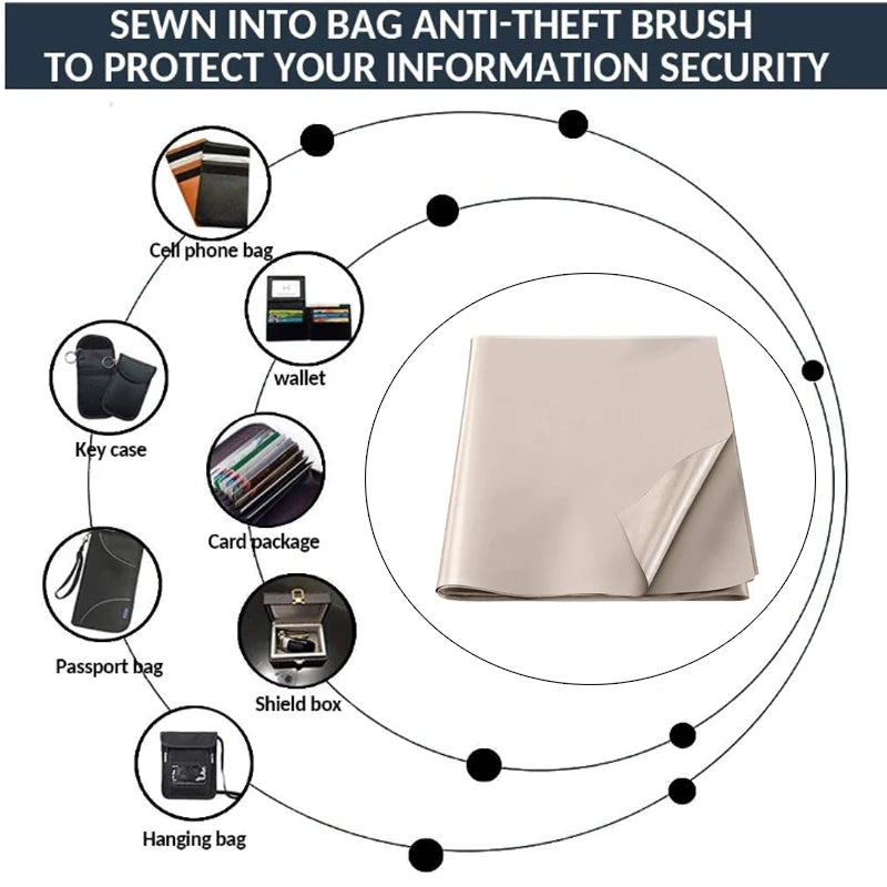 1-2m Anti-scanning Anti-static Cloth Fabric For Linings Shielding Durable Anti-Radiation Electromagnetic Fabric