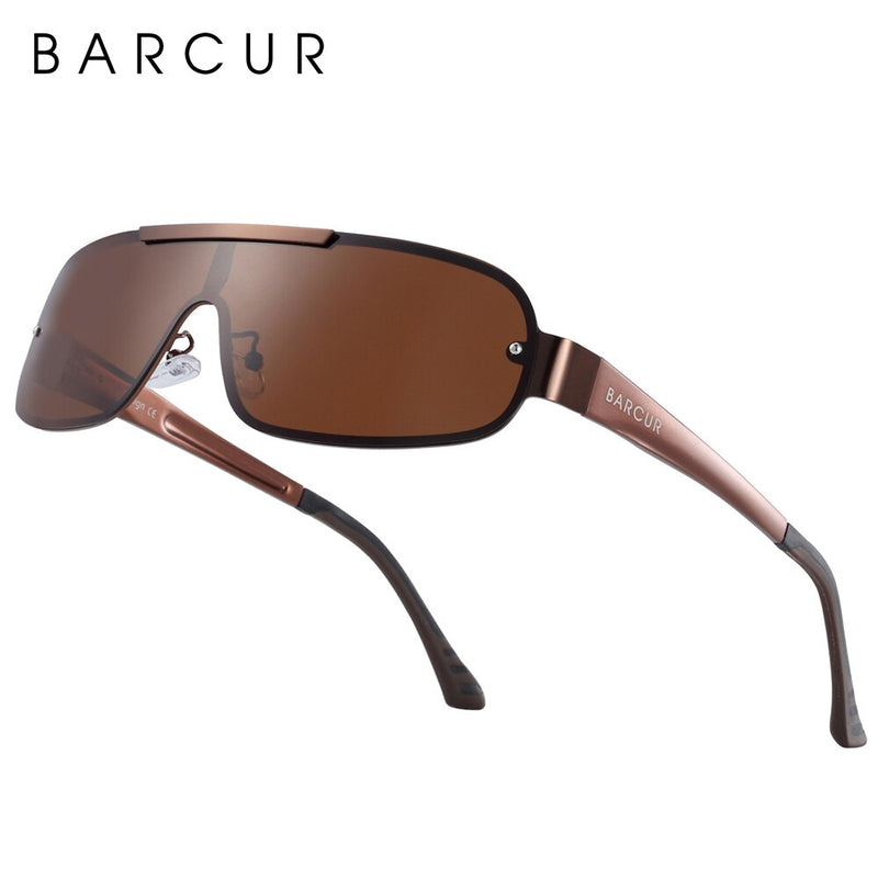 BARCUR Aluminum Magnesium Men's Sunglasses Pilot Driving Narrow Polarized Lens Man Sun Glass Women Gafas De Sol Shades - KiwisLove