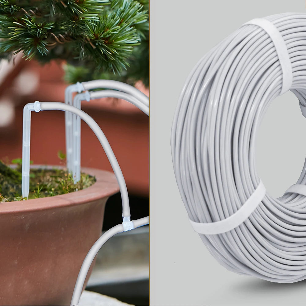 10-30m 1/8'' 1/4''  Panda PVC Hose 2-Layer Drip Irrigation Pipe Black Inside White Outside Garden Irrigation Pipe  Watering Hose