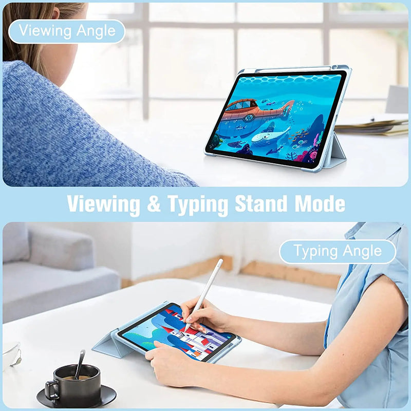 For iPad Case 10.2 9th 8th 7th 10 10th Generation Pro 11 13 2024 12.9 2022 Cover Pencil Holder Funda For iPad Air 5 4 10.9 Cases - KiwisLove
