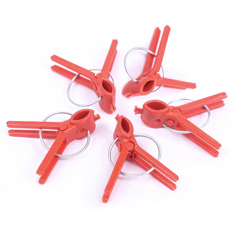 25-100PCS Plant Grafting Clip Plastic Gardening Tool For Cucumber Eggplant Watermelon, Round Mouth Flat Mouth Anti-fall Clamp