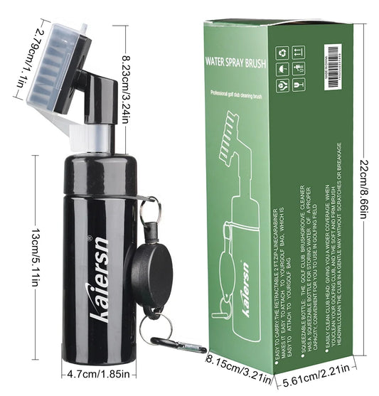 NZ Stock Kaiersn Golf Portable Clean Brush Golf Club Groove Brush With Push Type Water Bottle Water Brush， Easy Cleaning - KiwisLove