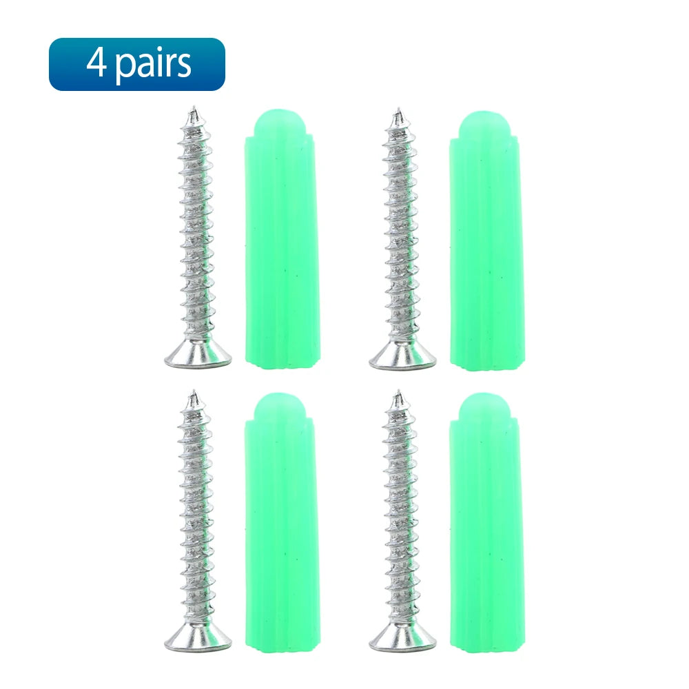 NINDEJIN 2/3/4/5pairs Plastic Anchor Drywall With Screw M6x26mm Expansion Wall Anchor Carbon Steel M3.5*25mm Self-tapping Expand